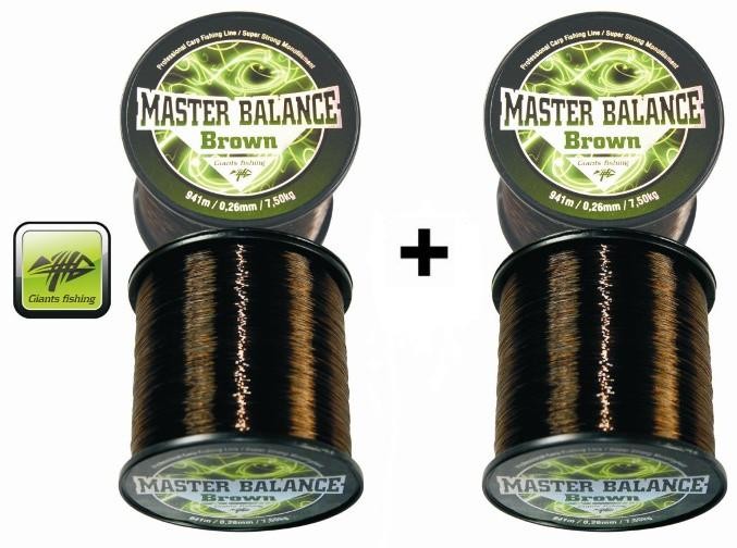Giants Fishing Carp Master Balance Brown 0,26mm, 941m, AKCE 1+1 ZDARMA!