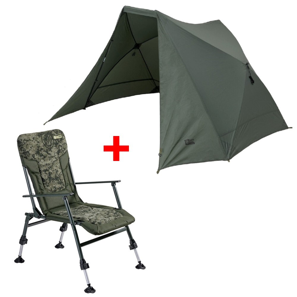 Mivardi Shelter Quick Set + křeslo CamoCODE Express